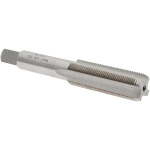 VALUE COLLECTION Straight Flute Tap: M14x1 Metric Fine, 4 Flute, Bottoming Chamfer, 6H Class of Fit, High-Speed Steel, Bright/Uncoated Finish JY9036674