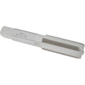 VALUE COLLECTION Straight Flute Tap: M20x1.5 Metric Fine, 4 Flute, Bottoming Chamfer, High-Speed Steel, Bright/Uncoated Finish JY9036807