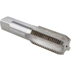 VALUE COLLECTION Straight Flute Tap: M33x3.5 Metric Coarse, 4 Flute, Bottoming Chamfer, High-Speed Steel, Bright/Uncoated Finish JY9036971