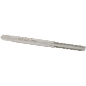 VALUE COLLECTION Straight Flute Tap: M4x0.5 Metric Fine, 4 Flute, Bottoming Chamfer, 6H Class of Fit, High-Speed Steel, Bright/Uncoated Finish JY9037045
