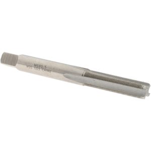 VALUE COLLECTION Straight Flute Tap: M6x0.5 Metric Fine, 4 Flute, Bottoming Chamfer, 6H Class of Fit, High-Speed Steel, Bright/Uncoated Finish JY9037151