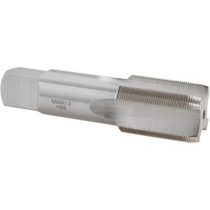 VALUE COLLECTION Straight Flute Tap: M28x1 Metric Fine, 4 Flute, Plug Chamfer, 6H Class of Fit, High-Speed Steel, Bright/Uncoated Finish JY9037359