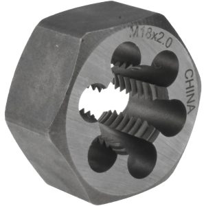 VALUE COLLECTION Hex Rethreading Die: M18x2, Right Hand, Carbon Steel 364-0184