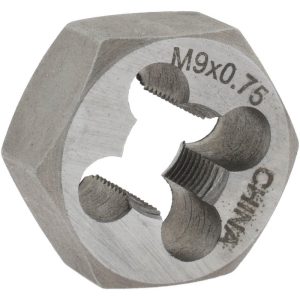 VALUE COLLECTION Hex Rethreading Die: M9x0.75, Right Hand, Carbon Steel 364-0091