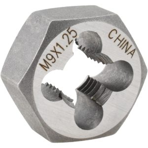 VALUE COLLECTION Hex Rethreading Die: M9x1.25, Right Hand, Carbon Steel 364-0093