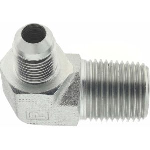 PARKER Steel Flared Tube 90 Deg Male Elbow: 3/8" OD, 37 deg Flared Angle 6-8 CTX-S