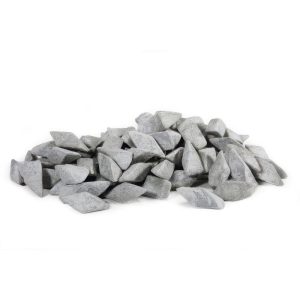RAYTECH Polyhedron Tumbling Media: Ceramic Carrier, Aluminum Oxide Abrasive, 3/8" Long, 1/2" High 41-328