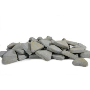 RAYTECH Triangle Tumbling Media: Ceramic Carrier, Aluminum Oxide Abrasive, 5/16" Long, 7/8" High 41-310