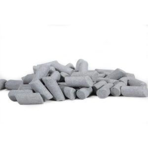 RAYTECH Cylinder Tumbling Media: Ceramic Carrier, Aluminum Oxide Abrasive, 3/8" Long, 7/8" High 41-319