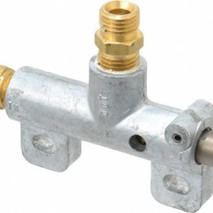 HEINRICH Mechanically Operated Valve: 3-Way, Plunger Button/Spring Actuator, 1/4" Inlet, 1/4" Outlet, 3 Position 34