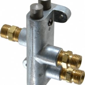 HEINRICH Mechanically Operated Valve: 4-Way, Plunger Button/Spring Actuator, 1/4" Inlet, 1/4" Outlet, 4 Position 45