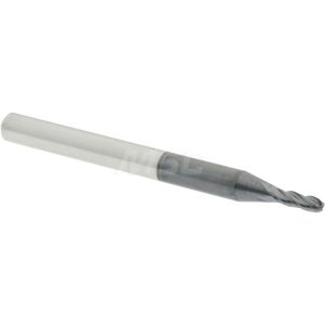 ACCUPRO Ball End Mill: 0.0625" Dia, 0.1875" LOC, 4 Flute, Solid Carbide 09137498