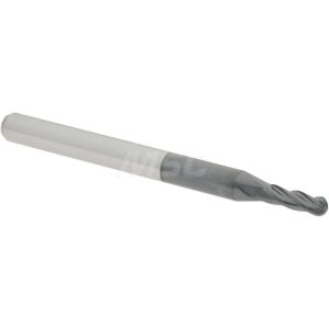 ACCUPRO Ball End Mill: 0.0781" Dia, 0.25" LOC, 4 Flute, Solid Carbide 09137506