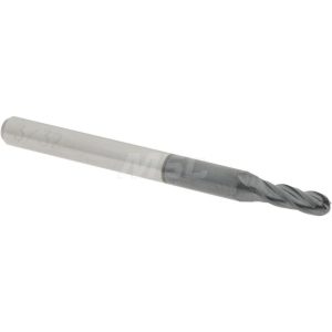 ACCUPRO Ball End Mill: 0.0938" Dia, 0.2813" LOC, 4 Flute, Solid Carbide 09137514