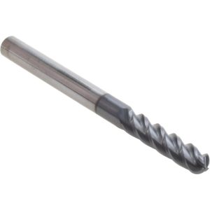 ACCUPRO Ball End Mill: 0.125" Dia, 0.5" LOC, 4 Flute, Solid Carbide 09137530