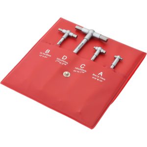 SPI Telescoping Gage Set: 5/16 to 2-1/8", 4 Pc, Hardened Tool Steel, Satin Chrome Finish, Includes Vinyl Pouch 14-123-4