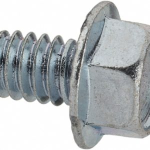 VALUE COLLECTION Serrated Flange Bolt: 1/4-20 UNC, 3/8" Length Under Head, Fully Threaded 1406MWW