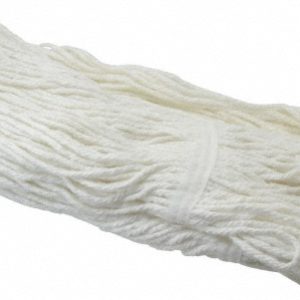 PRO-SOURCE Wet Mop Loop: Clamp Jaw, X-Small, White Mop, Rayon 09246380