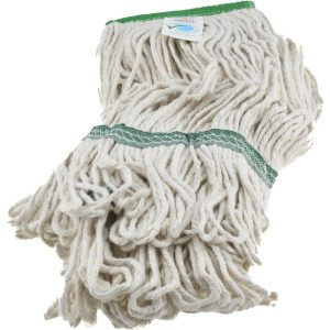 PRO-SOURCE Wet Mop Loop: Clamp Jaw, Small, White Mop, Blended Fiber 09246430