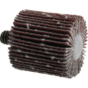 3M Mounted Flap Wheel: 1" Face Width, 80 Grit, Aluminum Oxide 7100178244