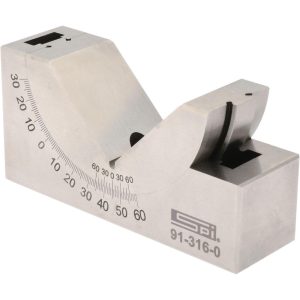 SPI 3-3/4 Inch Long x 1-3/16 Inch Wide x 2 Inch High, Tool Steel, 0 to 60&deg; Adjustable Angle Block 91-316-0