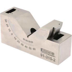 SPI 3 Inch Long x 1 Inch Wide x 1-11/32 Inch High, Tool Steel, 0 to 60&deg; Adjustable Angle Block 91-315-2