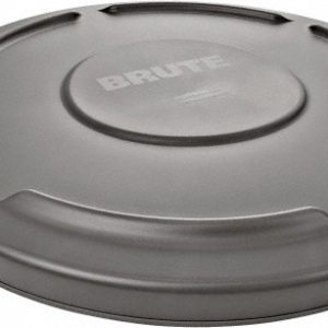 RUBBERMAID BRUTE Heavy-Duty Round Trash/Garbage Lid, 55-Gallon, Gray FG265400GRAY