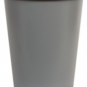 RUBBERMAID Trash Can: 44 qt, Round, Gray FG294700GRAY