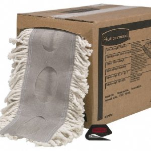 RUBBERMAID Cut-to-Length Cotton Dust Mop, White, Customize your Dust Mop to Fit Any Frame FGM15000WH00