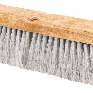 PRO-SOURCE Push Broom: 14" Wide, Polypropylene Bristle SWP14