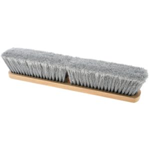 PRO-SOURCE Push Broom: 18" Wide, Polypropylene Bristle SWP18