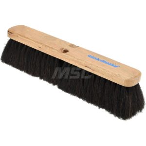 PRO-SOURCE Push Broom: 16" Wide, Horsehair Bristle SWP16-HOR