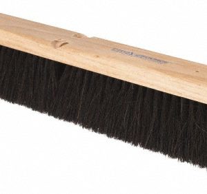 PRO-SOURCE Push Broom: 24" Wide, Dyed Coco Center with Horsehair & PVC Mix Border GP24-TAM-W