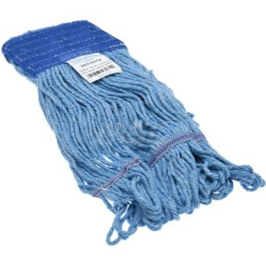 PRO-SOURCE Wet Mop Loop: Clamp Jaw, Small, Blue Mop, Blended Fiber 09319773