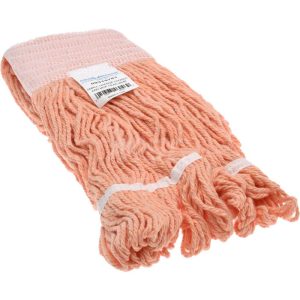 PRO-SOURCE Wet Mop Loop: Clamp Jaw, Small, Orange Mop, Rayon 09319781
