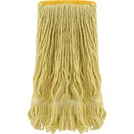 PRO-SOURCE Wet Mop Loop: Clamp Jaw, Medium, Yellow Mop, Rayon 09319799