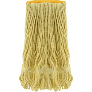 PRO-SOURCE Wet Mop Loop: Clamp Jaw, Medium, Yellow Mop, Rayon 09319799