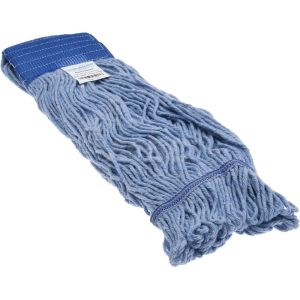 PRO-SOURCE Wet Mop Loop: Clamp Jaw, Large, Blue Mop, Blended Fiber 09319831
