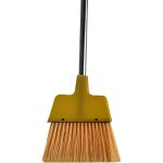 PRO-SOURCE 8" Wide, Yellow Polypropylene Bristles, Vinyl-Coated Metal Handle, Angled Broom 09319997