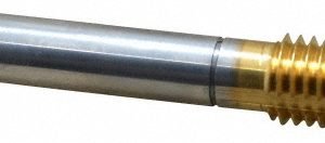 BALAX Thread Forming Tap: M12x1.75 Metric, 4H Class of Fit, Bottoming Chamfer, High-Speed Steel, Titanium Nitride Finish 18946-00T
