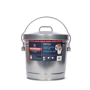BEHRENS 6-Gallon Galvanized Steel Can with Locking Lid 6106
