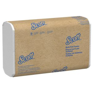 SCOTT Scott Essential Multifold Paper Towels with Fast-Drying Absorbency Pockets (01840), White 01840