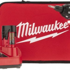 MILWAUKEE TOOL Cordless Screwdriver: 12V, 1/4" Bit Holder, 500 RPM, 150 in/lb, 1 Speed 2401-22