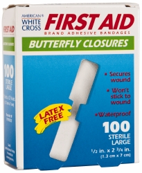 MEDIQUE 100 Qty 1 Pack Butterfly Self-Adhesive Bandage 60333