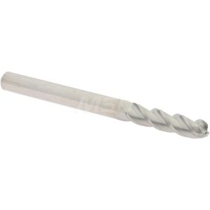 ACCUPRO Ball End Mill: 0.125" Dia, 0.5" LOC, 3 Flute, Solid Carbide 09492299