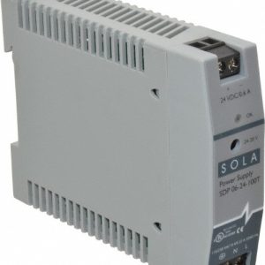 SOLA/HEVI-DUTY 100 Watt, 0.60 Amp, 264 VAC, 375 VDC Input, 24 to 28 VDC Output, DIN Rail Power Supply SDP06-24-100T