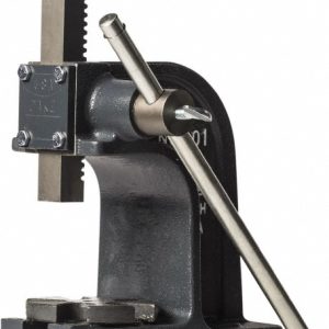 DAKE Pneumatic Arbor Press: 1" Ram, 3-1/2" Throat Depth, 1 Ton Pressure, 4-1/2" Max Work Height 901004
