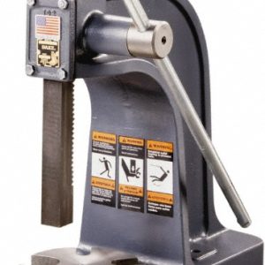 DAKE Arbor Press: 1-1/4" Ram, 7" Throat Depth, 3 Ton Pressure, 10-3/4" Max Work Height 901006