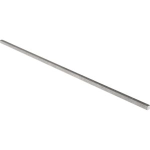 PRECISION BRAND Key Stock: 3/16" High, 3/16" Wide, 12" Long, Stainless Steel, Plain Finish 57502