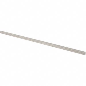 PRECISION BRAND Key Stock: 1/4" High, 1/4" Wide, 12" Long, Stainless Steel, Plain Finish 57503